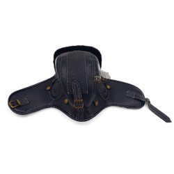 Ushanka Vecihi Pilot Deri Şapka | İçi Kürklü | %100 Hakiki Deri | Kışlık