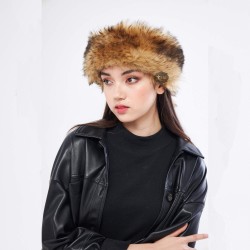 Kadın Kurt Kürk Desenli Kadın Deri Börk | Kışlık Şapka | At Binme, Okçuluk, Kayak, Snowboard Kadın Kurt Kürk Desenli Kadın Deri Börk | Kışlık Şapka | At Binme, Okçuluk, Kayak, Snowboard