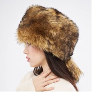 Kadın Kürk Şapkası - Türk Börkü - Kurt Tüyü Desenli Yapay Kürk Kadın Kürk Şapkası - Türk Börkü - Kurt Tüyü Desenli Yapay Kürk
