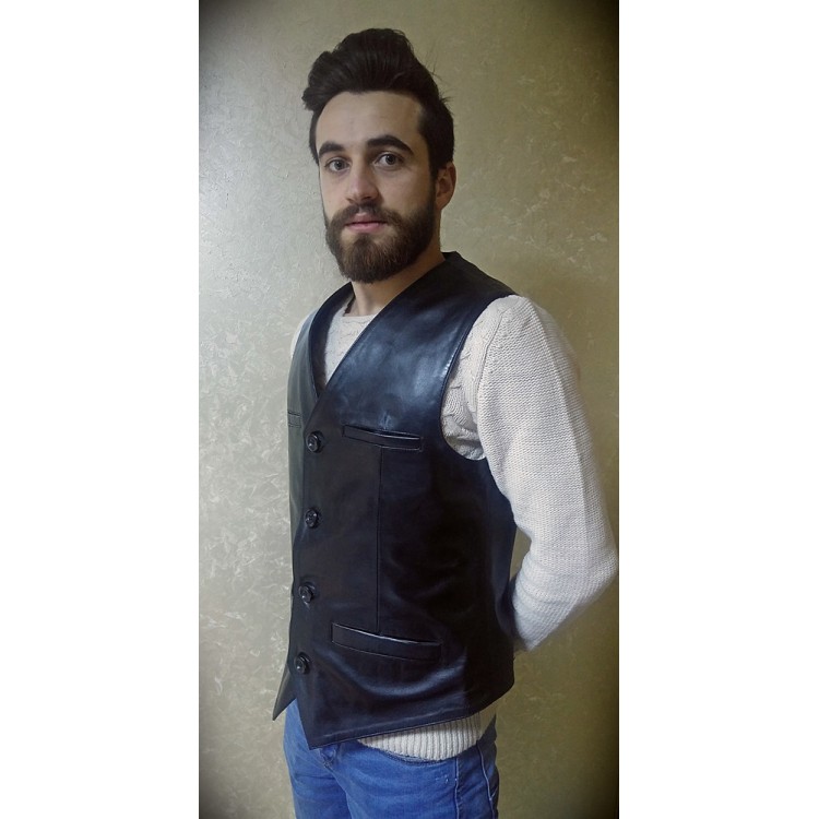 Yeni Sezon Erkek Deri Yelek - Y021 Yeni Sezon Erkek Deri Yelek - Y021