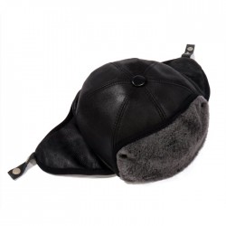 Pilot Deri Şapka , Kışlık İçi Kürklü Hakiki Deri Pilot Şapka - Ş062 Pilot Deri Şapka , Kışlık İçi Kürklü Hakiki Deri Pilot Şapka - Ş062