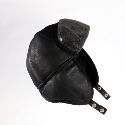 Pilot Deri Şapka , Kışlık İçi Kürklü Hakiki Deri Pilot Şapka - Ş062 Pilot Deri Şapka , Kışlık İçi Kürklü Hakiki Deri Pilot Şapka - Ş062