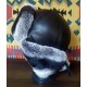 Aybike Gri Tavşan Kürklü Ushanka Kadın Deri Şapka - Derisitesi Gri tavşan kürklü, hakiki deri kadın ushanka şapka.
