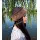 Hanzade Kamuflajlı Kadın Deri Şapka, Börk Modelimiz - BŞ205