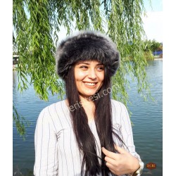 Lamb Fur Women's Leather Hat | Light Grey | Derisitesi