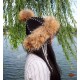 Ponçuk Tilki Kürklü Kadın Deri Şapka, Börk Modelimiz - BŞ187