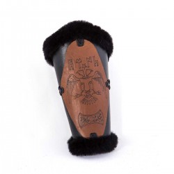 Seljuk Eagle - Gokturk Script Leather Armguards | Derisitesi Seljuk Eagle - Gokturk Script Leather Armguards | Derisitesi