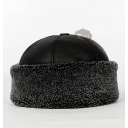 Gri Renk Kıvırcık Tüylü İçi Kürklü Outdoor Deri Şapka - Serdar Modeli - Ş074 Gri Renk Kıvırcık Tüylü İçi Kürklü Outdoor Deri Şapka - Serdar Modeli - Ş074