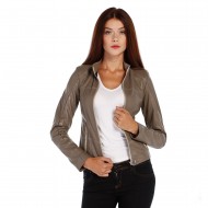 Kadın Deri Mont / GREY- B03 Kadın Deri Mont / GREY- B03
