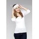 Beyaz Tüylü Kadın Deri Şapka - BŞ173