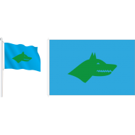 Göktürk Bayrağı - Kurt Başlı Sancak 