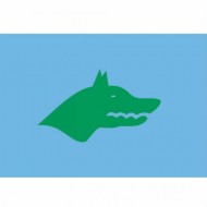 Göktürk Flag - Wolf Head Standard 