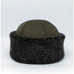 Grey Fur Waterproof Leather Hat | Warm & Stylish Men's Beanie Hat Grey Fur Waterproof Leather Hat | Warm & Stylish Men's Beanie Hat