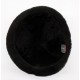 Siyah Kürklü Su ve Rüzgar Geçirmez Kumaşlı İçi Gerçek Koyun Kürklü Deri Şapka, Börk Modelimiz - Ş122
