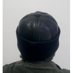 Men's Ribbed Genuine Leather Beanie- Warm, Stylish, Durable Men's Ribbed Genuine Leather Beanie- Warm, Stylish, Durable