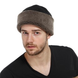 Hunter Style Genuine Leather Hat | Lambskin & Fur Hunter Style Genuine Leather Hat | Lambskin & Fur