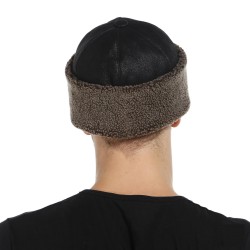 Hunter Style Genuine Leather Hat | Lambskin & Fur Hunter Style Genuine Leather Hat | Lambskin & Fur