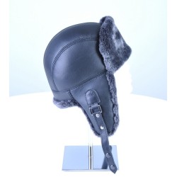 Yeni Sezon Tokalı Pilot Deri Şapka - Ş054 Yeni Sezon Tokalı Pilot Deri Şapka - Ş054