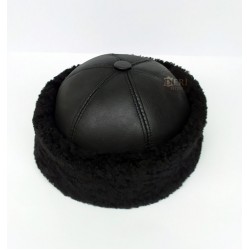 Black Men's Leather Hat Black Men's Leather Hat