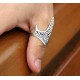 Sivri Özel Tasarım 925 Ayar Gümüş Zihgir Yüzük Modelimiz - Baş Parmak Yüzüğü